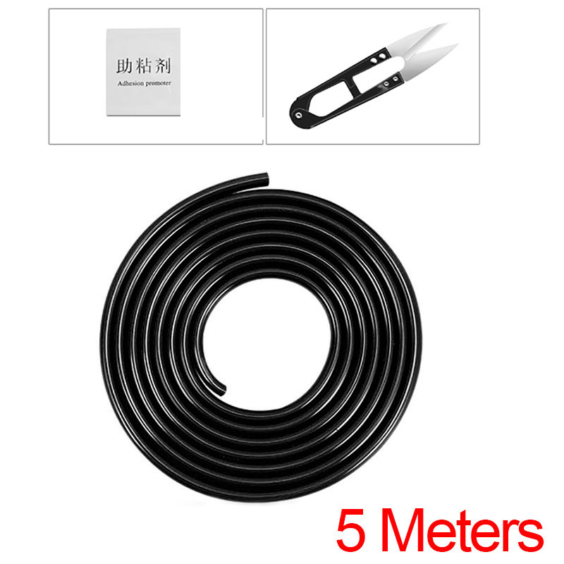 10 metrin auton ovensuoja koristelista auton oven reunalista automaattinen törmäyksenestolista koristelista auton muotoilutarvikkeet: 5 metriä musta