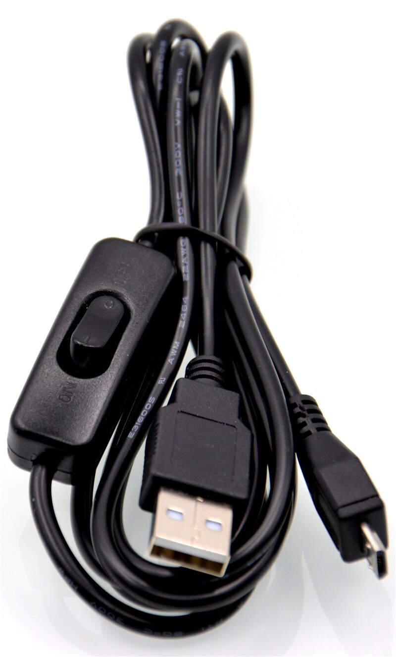 5 st raspberry pi usb till micro usb strömkabel med på/av-brytare för raspberry  pi 2/ b/b+ kort, lätt att starta/starta om