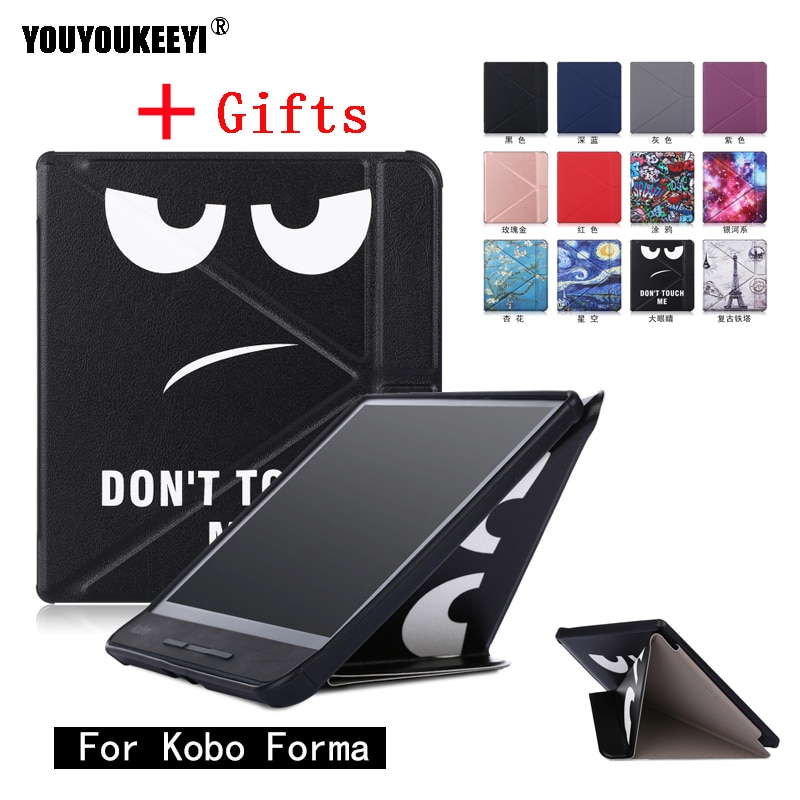 Obudowa stojąca przypadku do Kobo Forma 8 cal czytnik ebooków magnetyczne funkcja automatycznego włączania i wyłączania smart cover + długopis Stylus jako prezent
