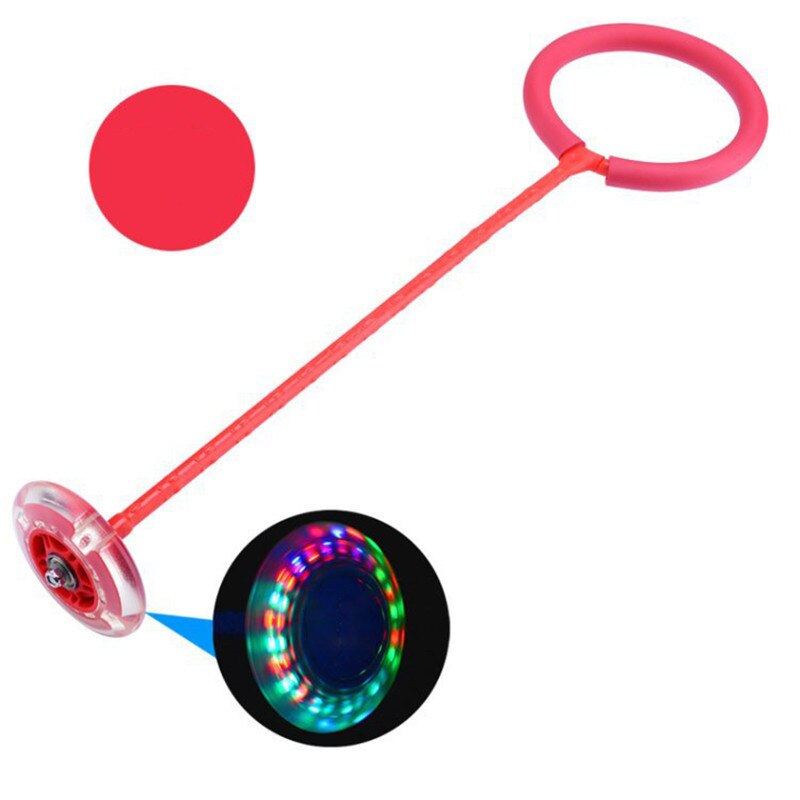 Pelota de salto con cuerda y luz LED intermitente para niños, Juguete deportivo para el aire libre, entrenamiento de reacción: Red