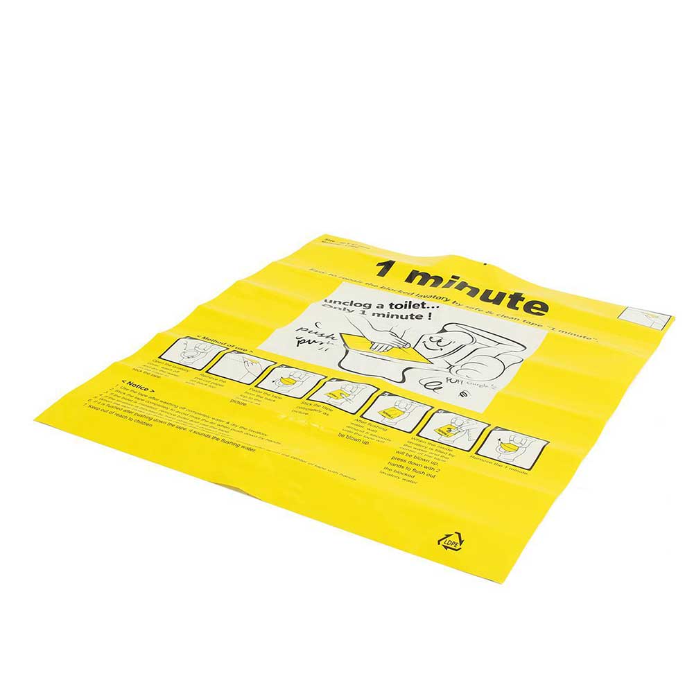 40x47cm Plastic Toilet Disposable Sticker Plunger Dredge Easy Fix Clogged Film TB: Default Title