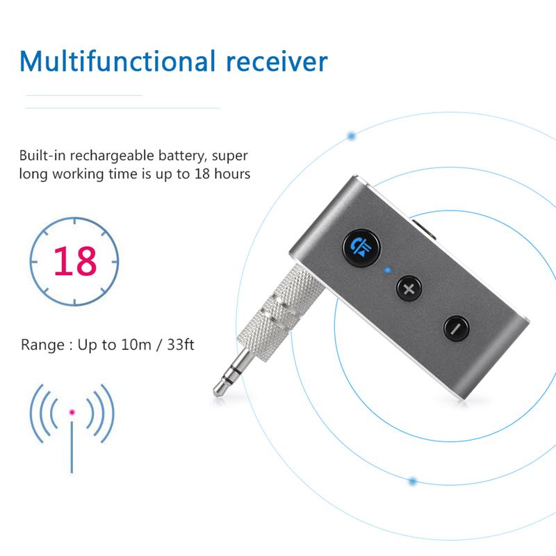 Onever Draadloze Bluetooth Ontvanger Aux Audio Receiver Adapter Handsfree Car Kit 3.5mm Jack Handsfree Draadloze Muziek Ontvanger