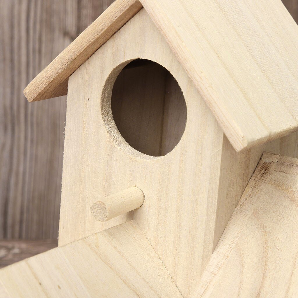 Large Nest Dox Nest House Bird House Bird Box Handmade Wooden Box Cage Outdoor Birdhouse Garden Yard Hanging Pet Products Crafts