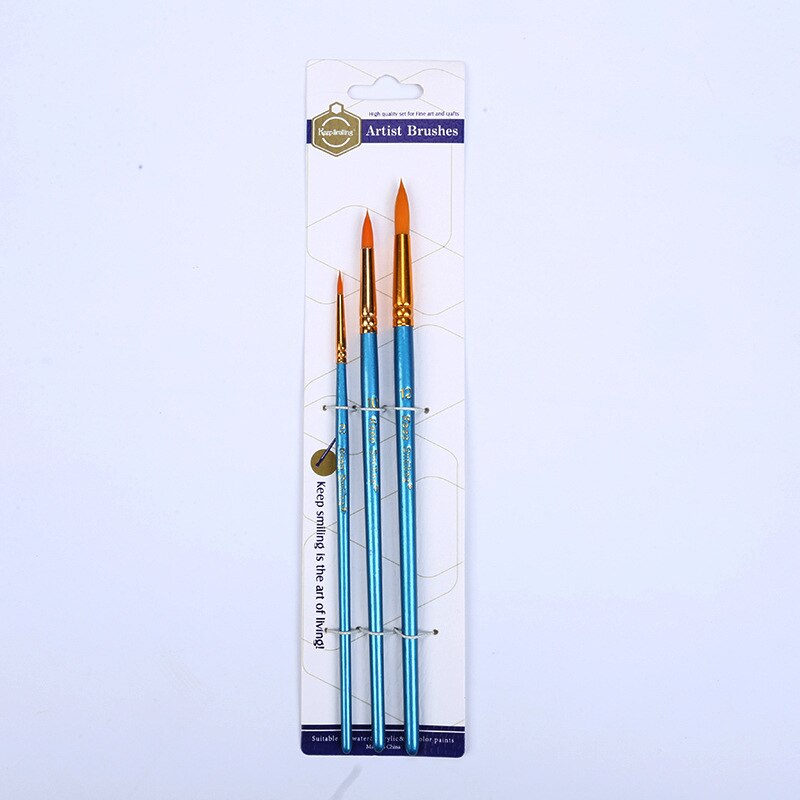 Pinceaux ronds multifonctions pour peinture et dessin, 2 couleurs, en Nylon Double couleur, pour aquarelle