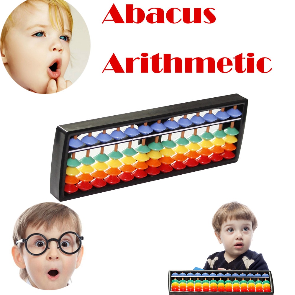 Børnestænger farverige perler plastik abacus aritmetisk soroban børns beregningsværktøj legetøjsuddannelseslegetøj 20