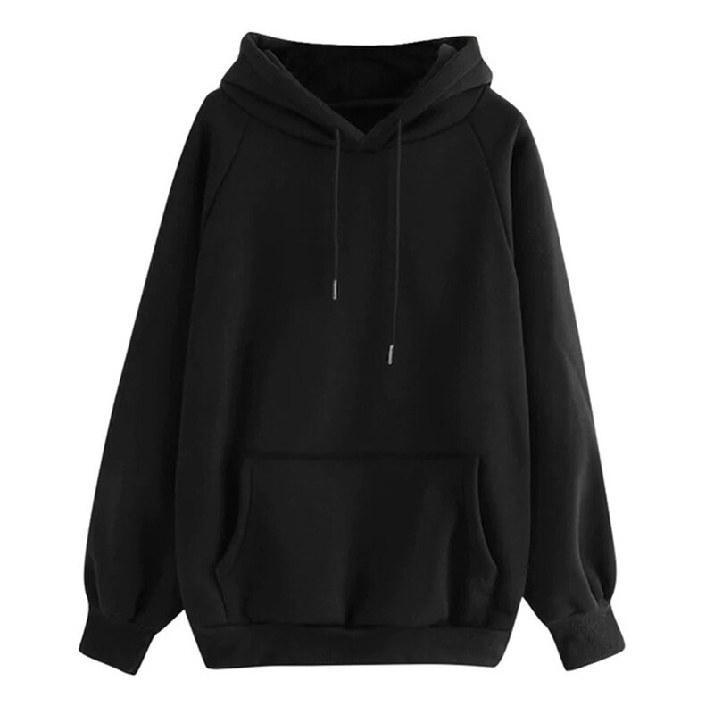 Outdoor Running Casual Trainning Exercise Sweater Female Hooded Sweatshirt Women Long Sleeve Coat Sportswear Feminino: S / black