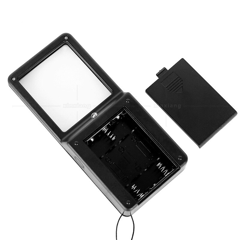 Lupa Rectangular de mano con retroiluminación, Lupa portátil de 7 LED con luz LED, Lupa de lectura para ancianos