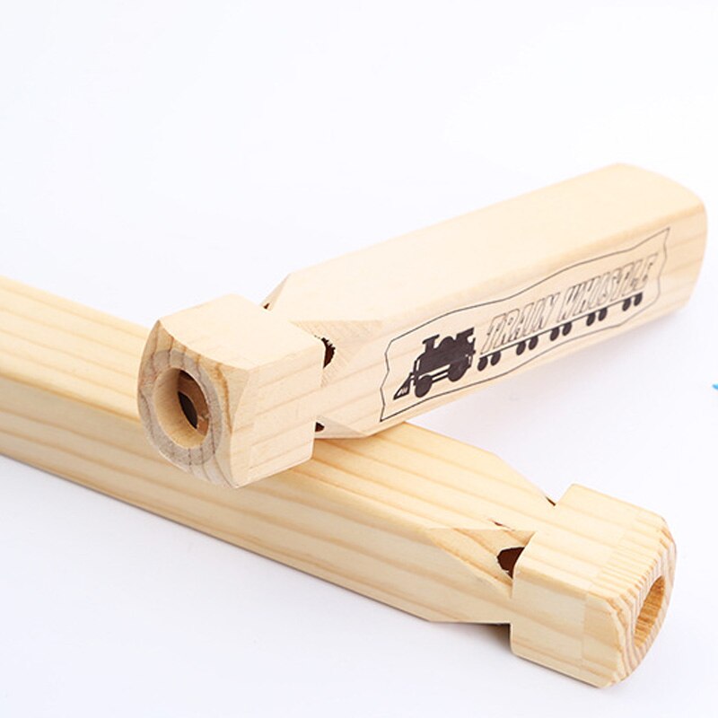 1 szt. Dźwięk lokomotywy ostrzeżenie drewno parowe pociąg parowy gwizdek drewniany pociąg gwizdek