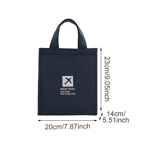 Lunch Bag Bento Kantoor Picknick Cooler Drink Kinderen Thermische Geïsoleerde Voedsel Verse Travel Organizer Ice Pack Accessoires: Deep Blue Bag