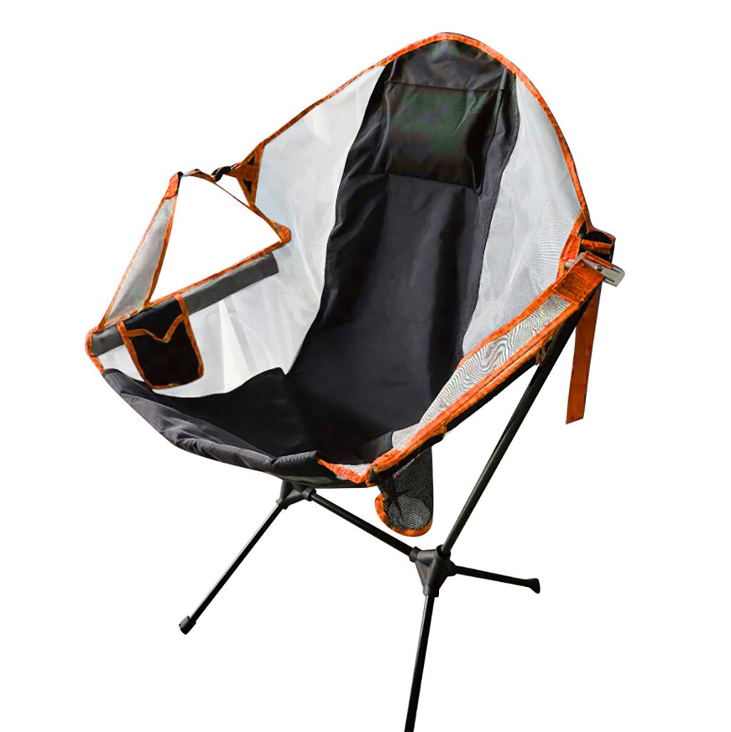 Portable Ultralight High Back Folding Camping Chair With Headrest Lightweight Outdoor Backpacking Beach Fishing Chairs#g4: YELLOW