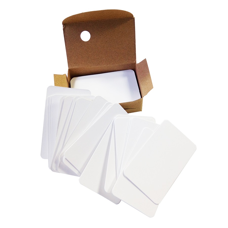 100 stk/parti kraftpapir kort blanke visitkort besked notat fest tak kort etiket bogmærker lærekort: Hvid