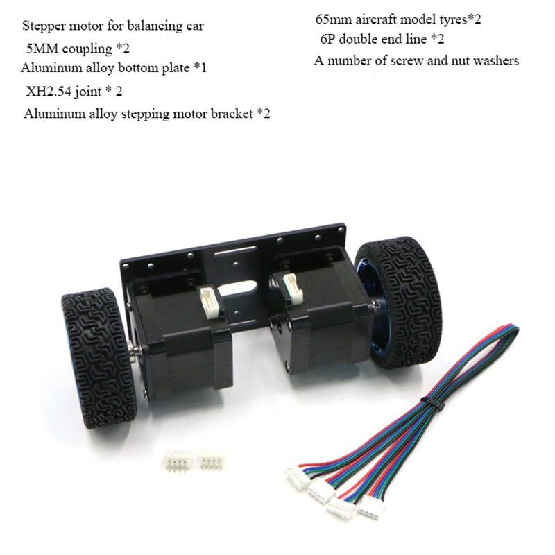 42 stepper motor balancing chassis two-wheel self-balancing base two-wheel aluminum alloy body