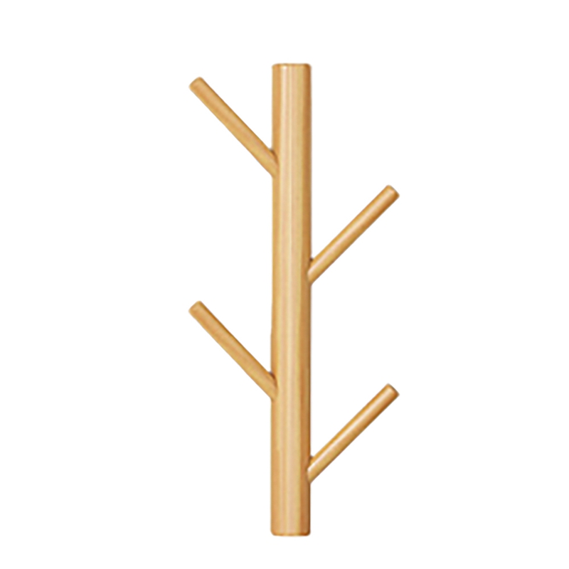 Perchero colgante de madera, gancho de pared, Perchero de rama de árbol, moderno, montado en la pared, sombrero de madera Vertical, ganchos decorativos: wood