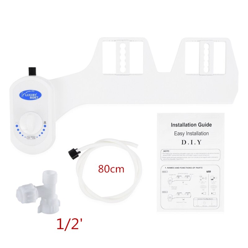 Dubbelmunstycke badrum toalettsits bidé spruta kallvatten icke-elektrisk toalett sprutmunstycke strö 1/2 & #39 ; 3/8 & #39 ; 15/16 & #39 ;: A 1-2