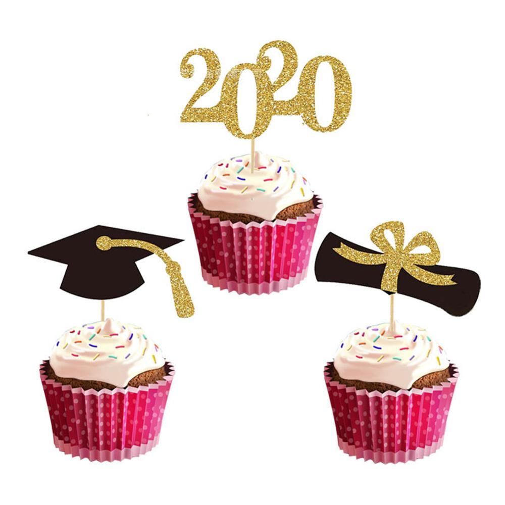 48 Uds. , , para cumpleaños, graduación, graduación, decoración de tartas, suministros para fiestas, cabina, accesorios para insertar tarjetas