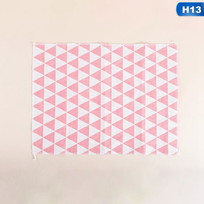 Small 30x40cm Plaid Table Mat Placemat Napkins Food Photography Nordic Photo Background Cloth Photography Shooting Props: 13