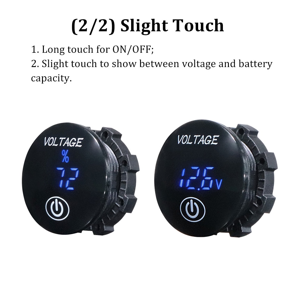 DC 12 V-24 V DIY Auto LED Digital Volt meter Kits Motorrad ATV Boot Spannung Meter Power Panel voltmeter Monitor Mit Touch Schalter