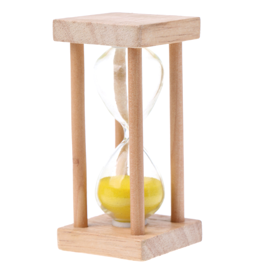 1/3/5/10/15/30/60 Minutes Hourglass Sandglass Sand Clock Timer Table Shelf Decor: Yellow