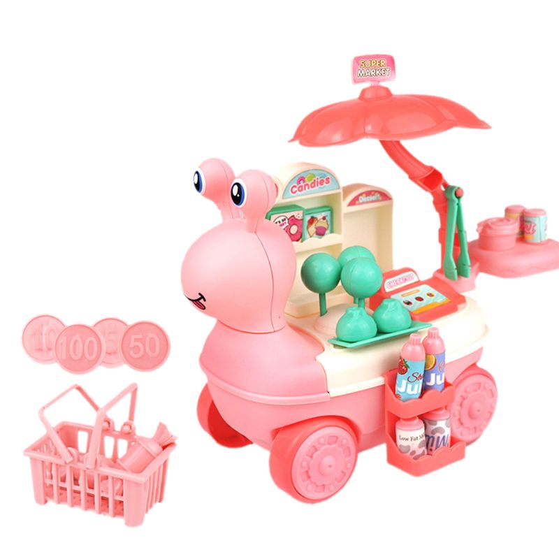 Snail Ice Cream Candy Pushable Car Girls Play House Role Play Game Toy Parent-child Interactive Assembled DIY Toys: 2