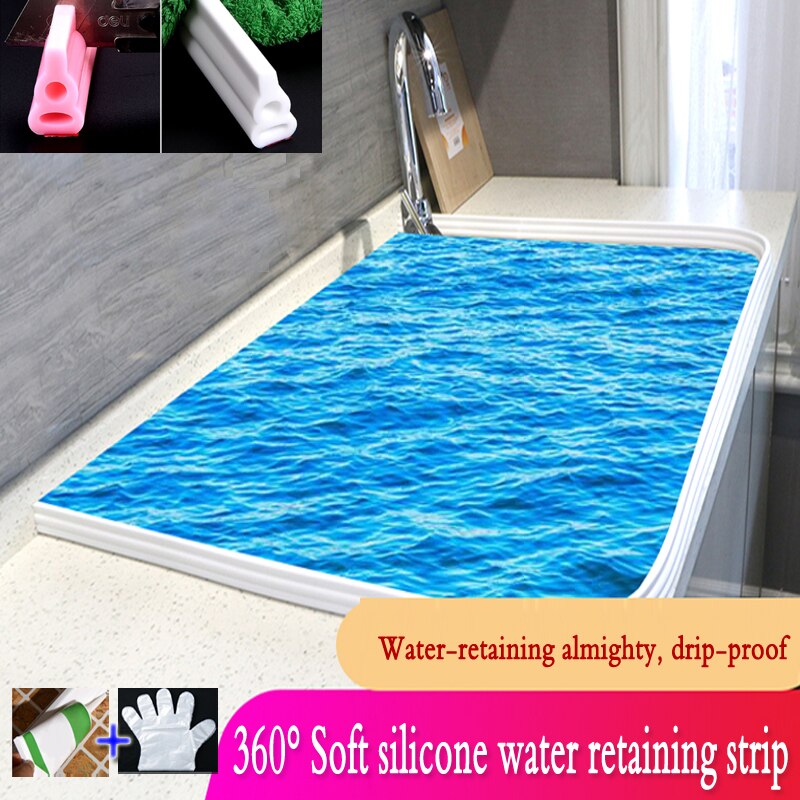 NarwalDate Bathroom Water Stopper Flood Barrier Rubber Dam Silicon Water Blocker Dry and Wet Separation Kitchen Shower Doors