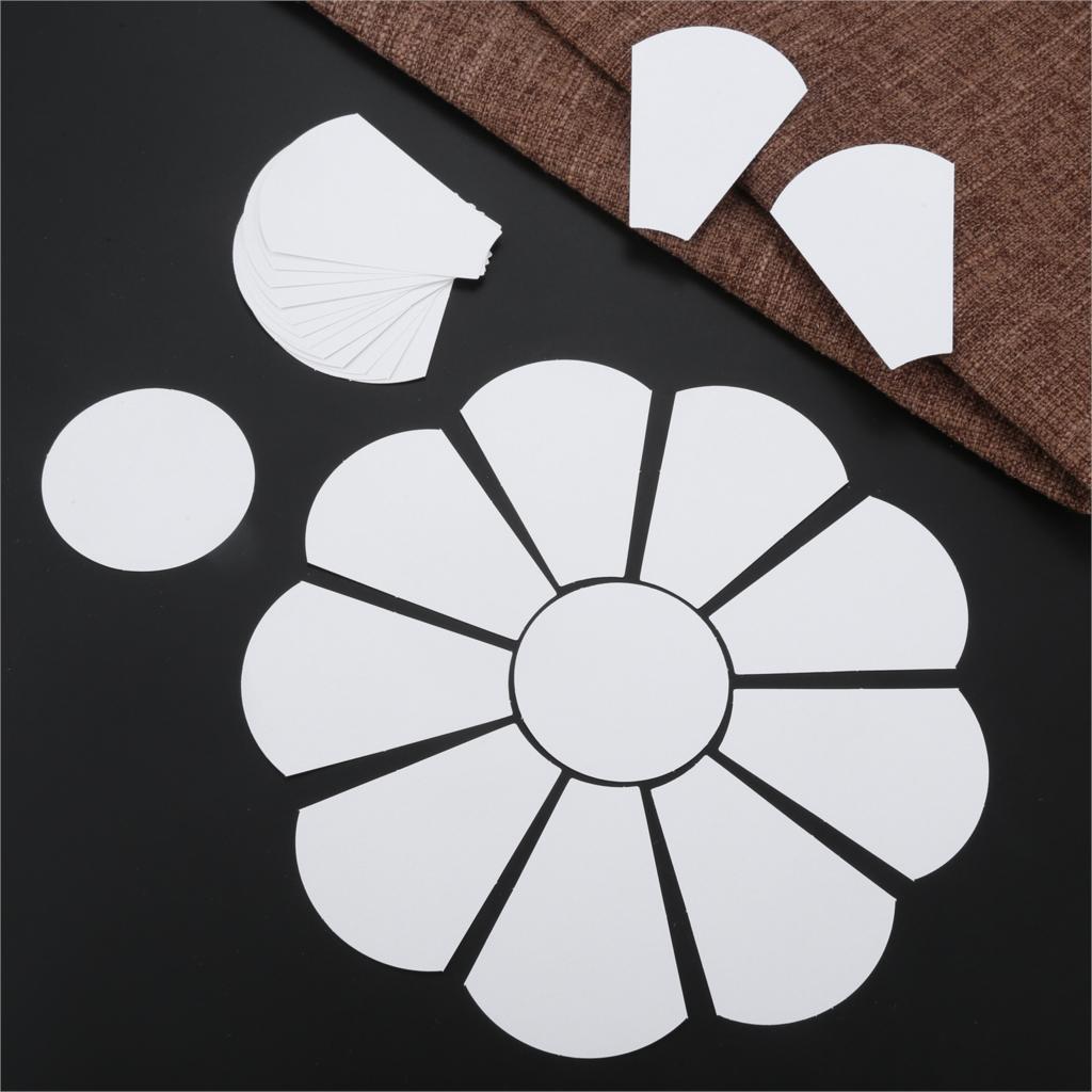 40Pcs Flower Paper Quilting Templates Patchwork Template Paper Plate Paper Mold For DIY Sewing Quilting DIY Patchwork Tools: 71mm