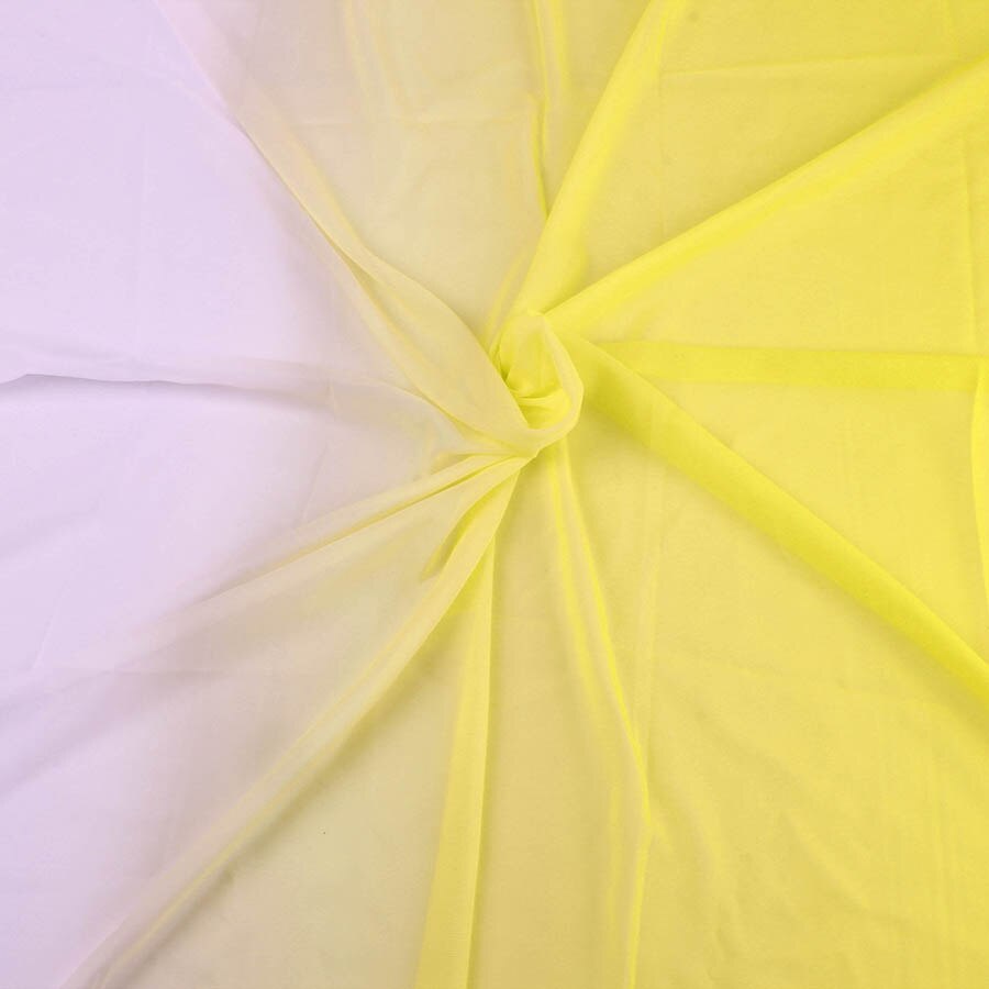 Ombre Gradient Color Shade Fabric 100D Chiffon Draped Fabric for Wedding Gowns 145x50cm: Yellow to White
