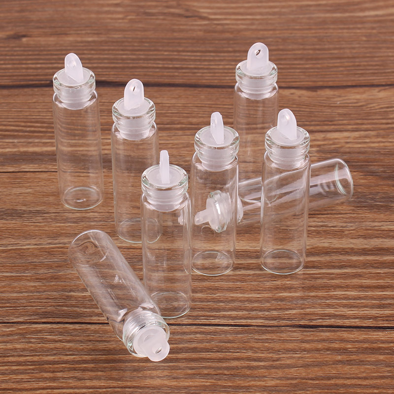 100 stk. 11*35*6.5mm 2ml miniglas, der ønsker flasker små krukker hætteglas med plastpropp