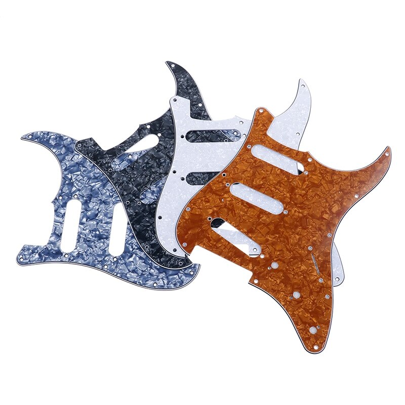 1Pc guitare Pickguard guitare électrique Pickguard plaque à gratter pour Strat Stratocaster noir Instruments & équipement