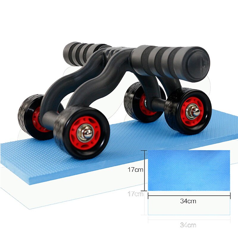Fitness Bauch Rad AB Rolle Mit matt Bauchmuskeln Trainer für Fitness ÜSpund Fitnessstudio Ausbildung Ausrügestochen Rebound Rol'le'r: Schwarz