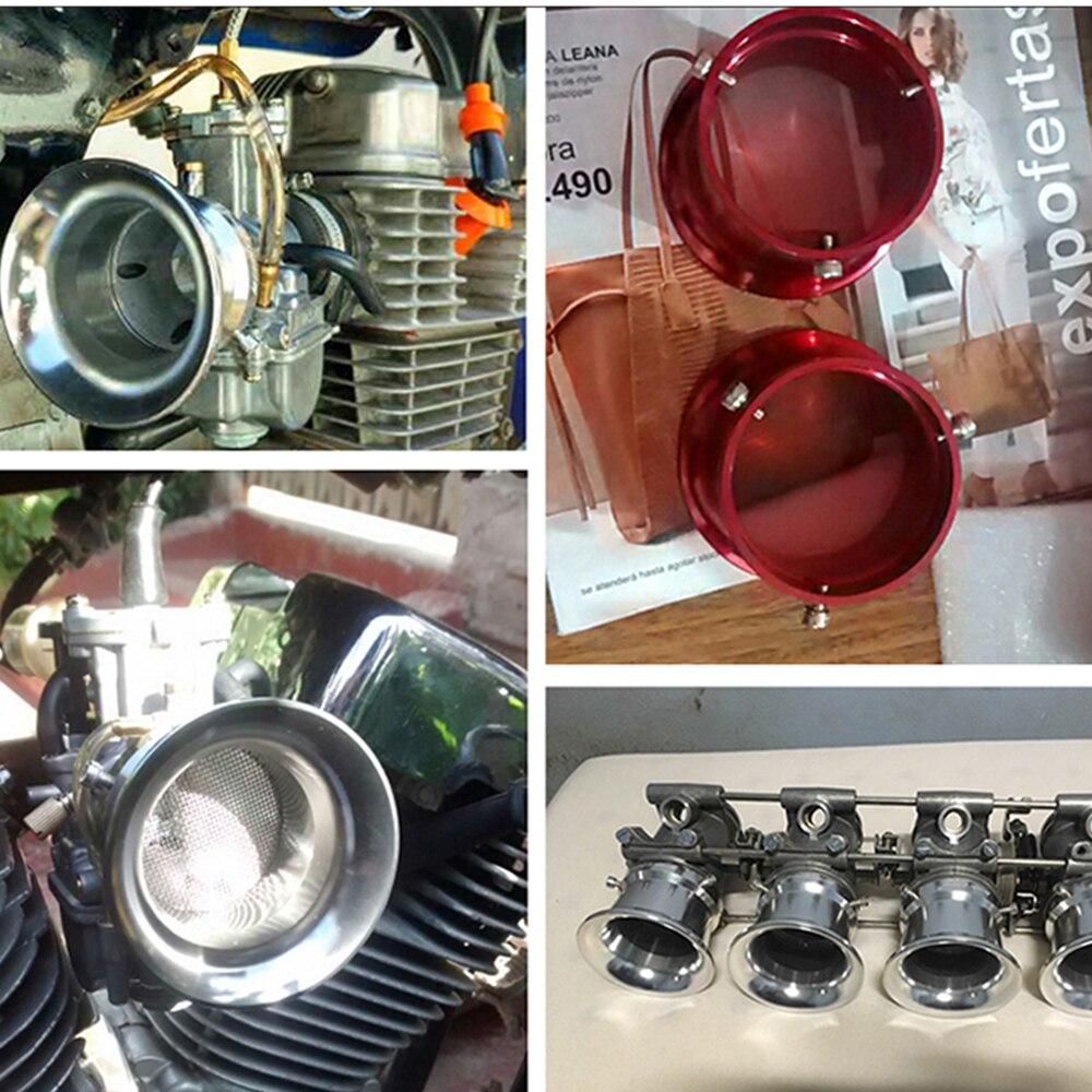 63mm Air Filter Horn 63mm Motorcycle Carb Air Filter Wind Horn - Fits 34- 42mm Carbs - Aluminum Silver Finish Air Filter For Mikuni Carb - Foto 11