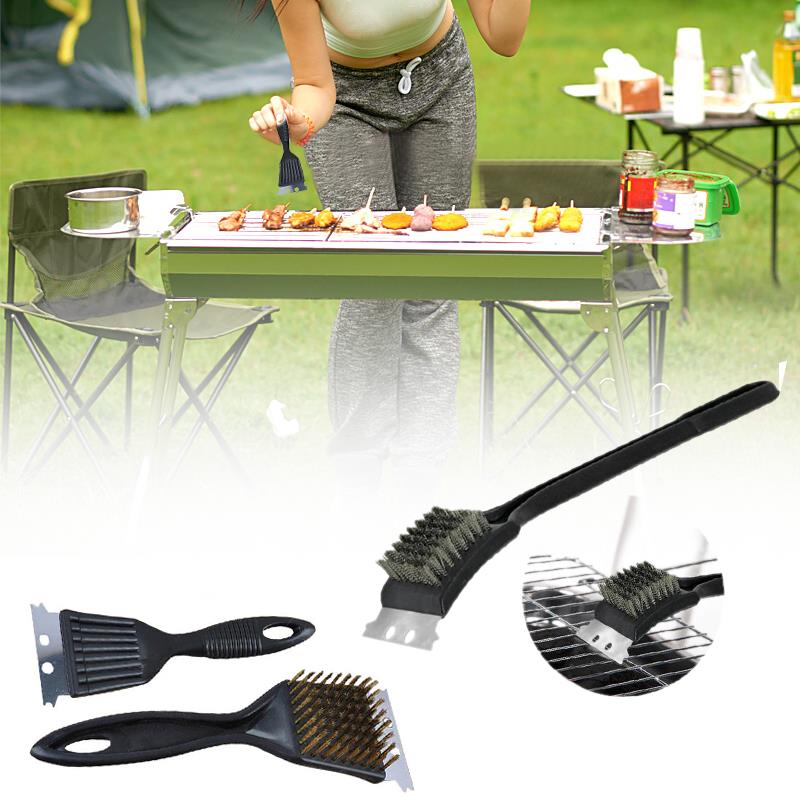 Soledi størrelse :21 x 7.3cm( ca.) rengøring bbq sauce børste barbecue grill renser messing wire gadget bbq grill børste forsyning