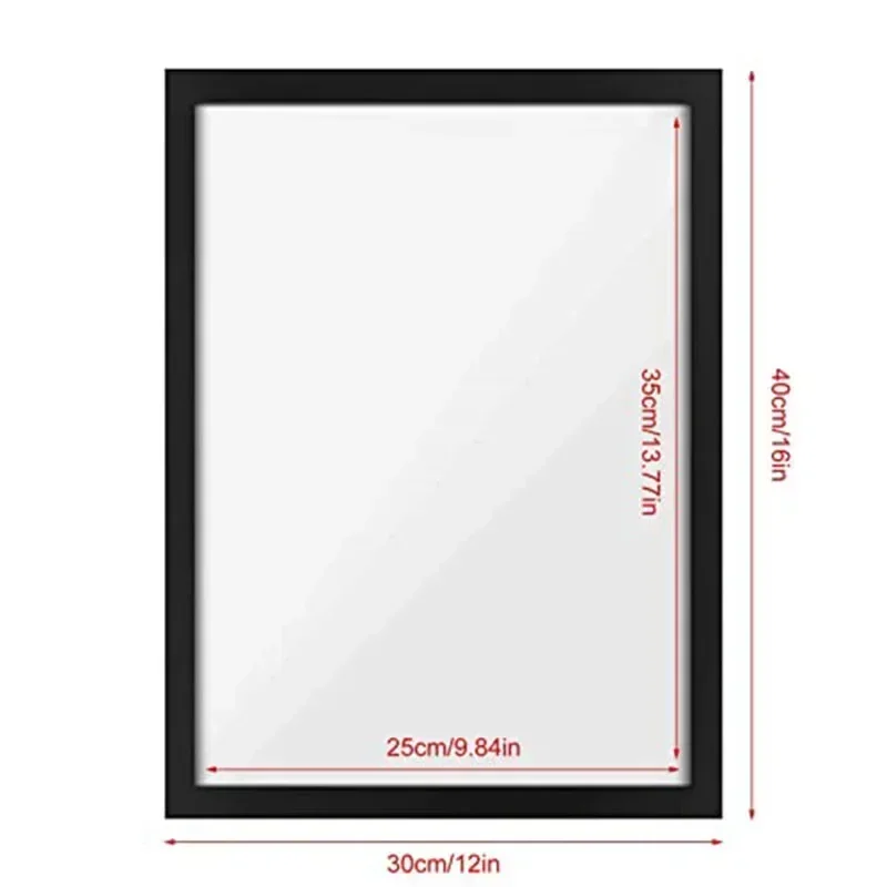 30*40Cm Diamond Art Frame Magnetic Photo Frame Photo Frame Diamond Painting Office Photo Display Accessories: WHITE