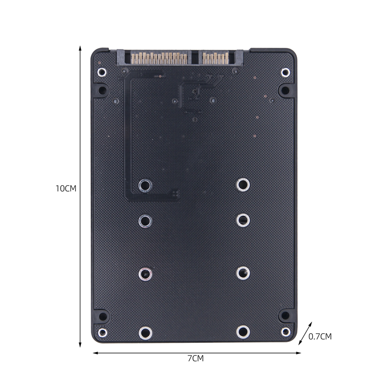 Adaptador Dual M.2 a SATA3.0, adaptador SSD de protocolo M.2 SATA, 2 puertos NGFF M.2 B Key a SATA 3,0 6Gbps, caja de tarjeta convertidora M2 a SATA