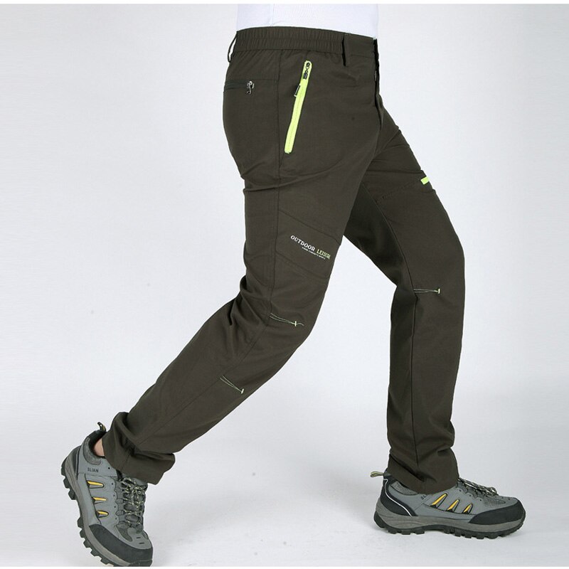 LoClimb Men's Outdoor Hiking Pants Men Camping/Climbing/Trekking Pants Male Spring Thin Quick Dry Trousers Fishing Pants AM406