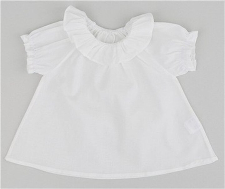 Blusa blanca de para bebé, ropa de primavera y verano para niñas, bonita blusa infantil, blusa para niños pequeños, blusas para niños: short sleeve blouseB / 18 meses