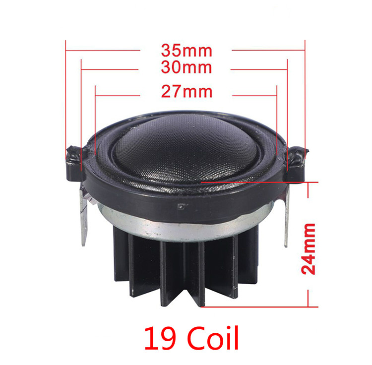 Hifi 1 Inch Tweeter Speaker 4Ohm 6ohm 30W Mini 30Mm Treble Luidspreker Voor 2 Weg Luidspreker Diy Dome zijde Film Met Koellichaam 2Pcs