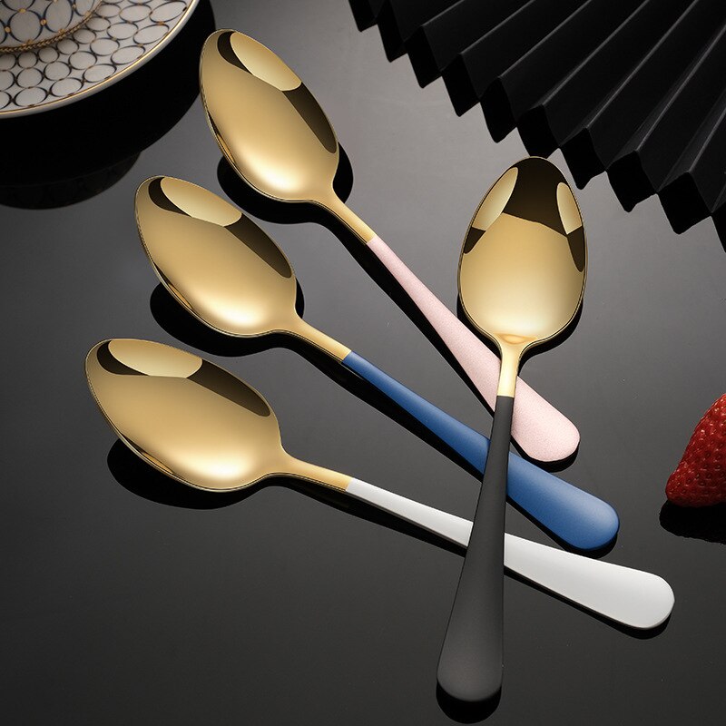 24 Stuks Luxe Servies Bestek Set Rvs Servies Goud Servies Set Mes Vork Lepel Vaatwasser Servies