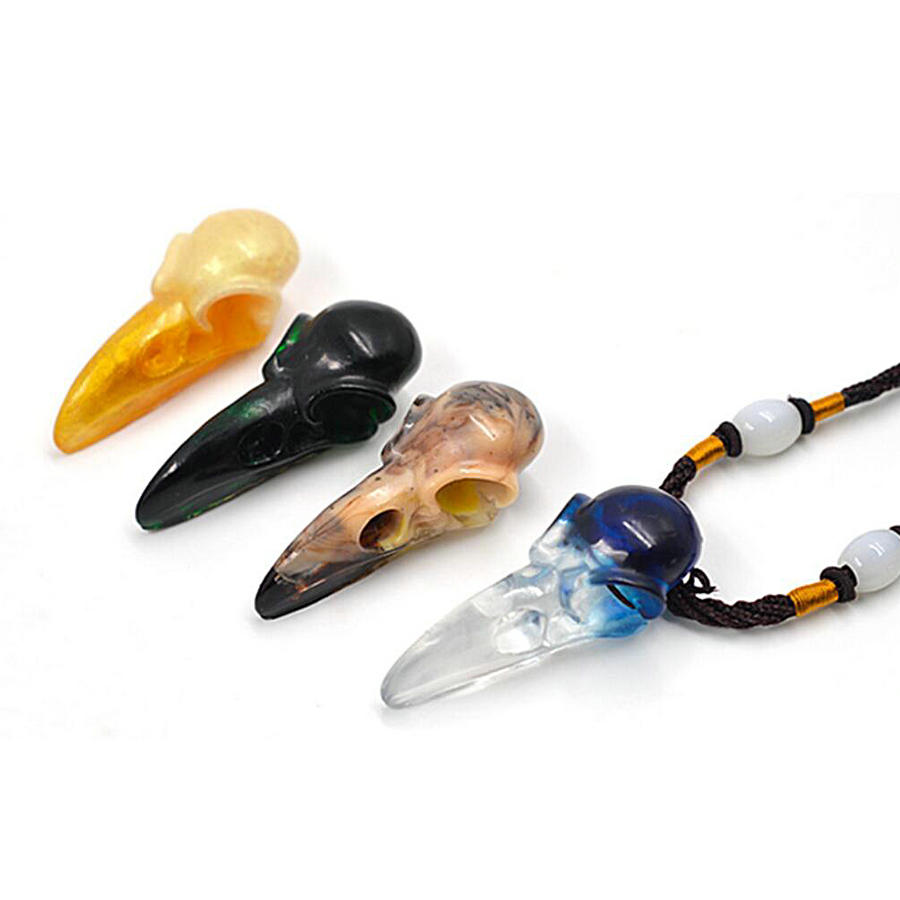 Diy mini schedelkop siliconen mallen epoxyhars vogel bedels hanger armband sieraden accessoires mal holloween hars decoratie gereedschap