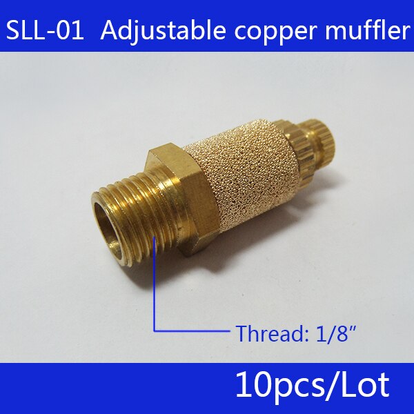 10pcs/lot Series throttle silencer SLL-01,Thread 1/8&quot; copper silencer