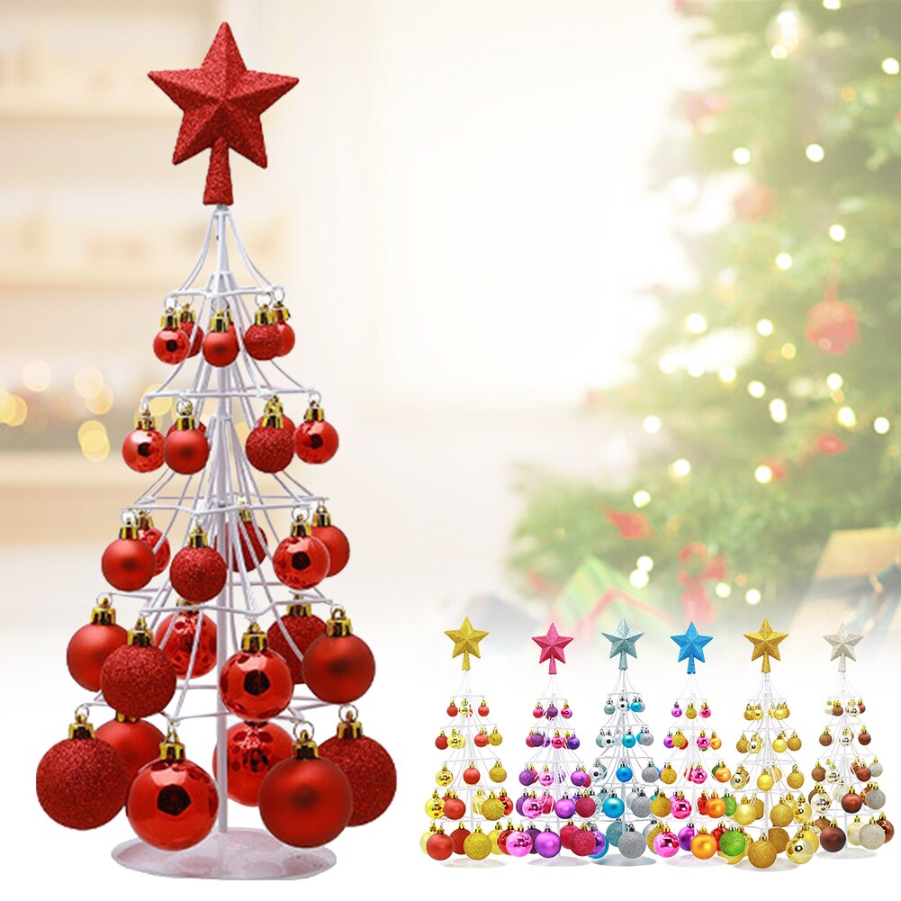 Home Craft Layout Party Supplies Tree Top Star Decoration Exquisite Ball Tower Year Christmas Ornament Shopping Mall