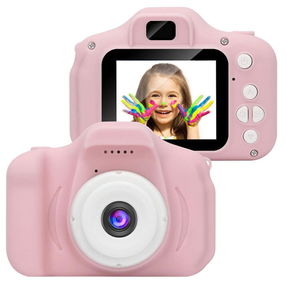 Real mini câmera crianças brinquedos dos desenhos animados 2 Polegada hd tela câmeras digitais gravador de vídeo filmadora língua comutação cronometrado tiro