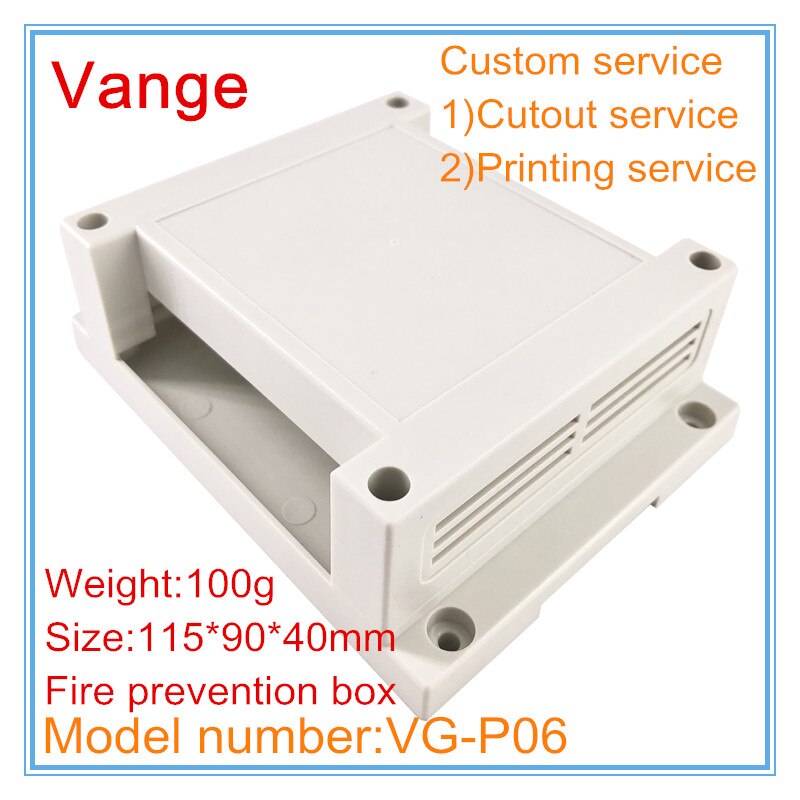 1pcs/lot mold injection electronic junction box 115*90*40mm ABS plastic enclosure diy housing for industrial control product