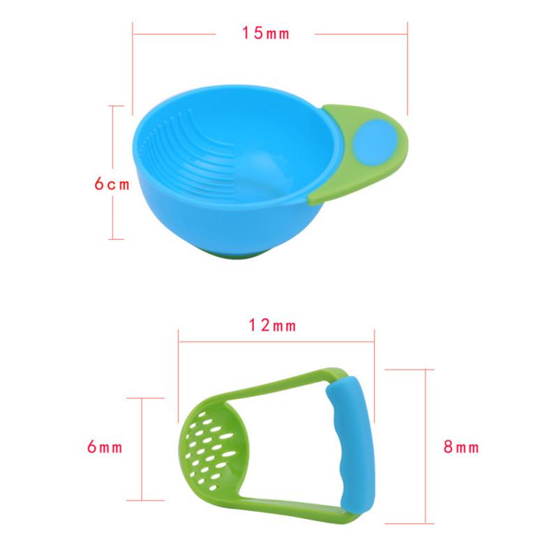 Silicone Non Spill Feeding Toddler Gyro Bowl Dishes Baby Avoid Food Spilling Grinder Baby Food Mills Solid Feeding