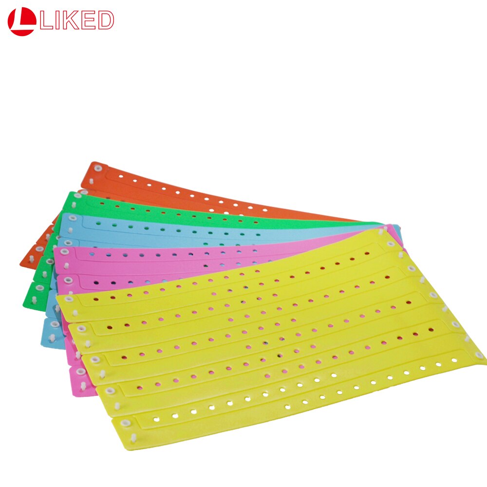 5 kleuren Plastic Polsbandjes-500 Count Meer Stevige Polsbandjes Voor Partijen Events 16mm x 250mm