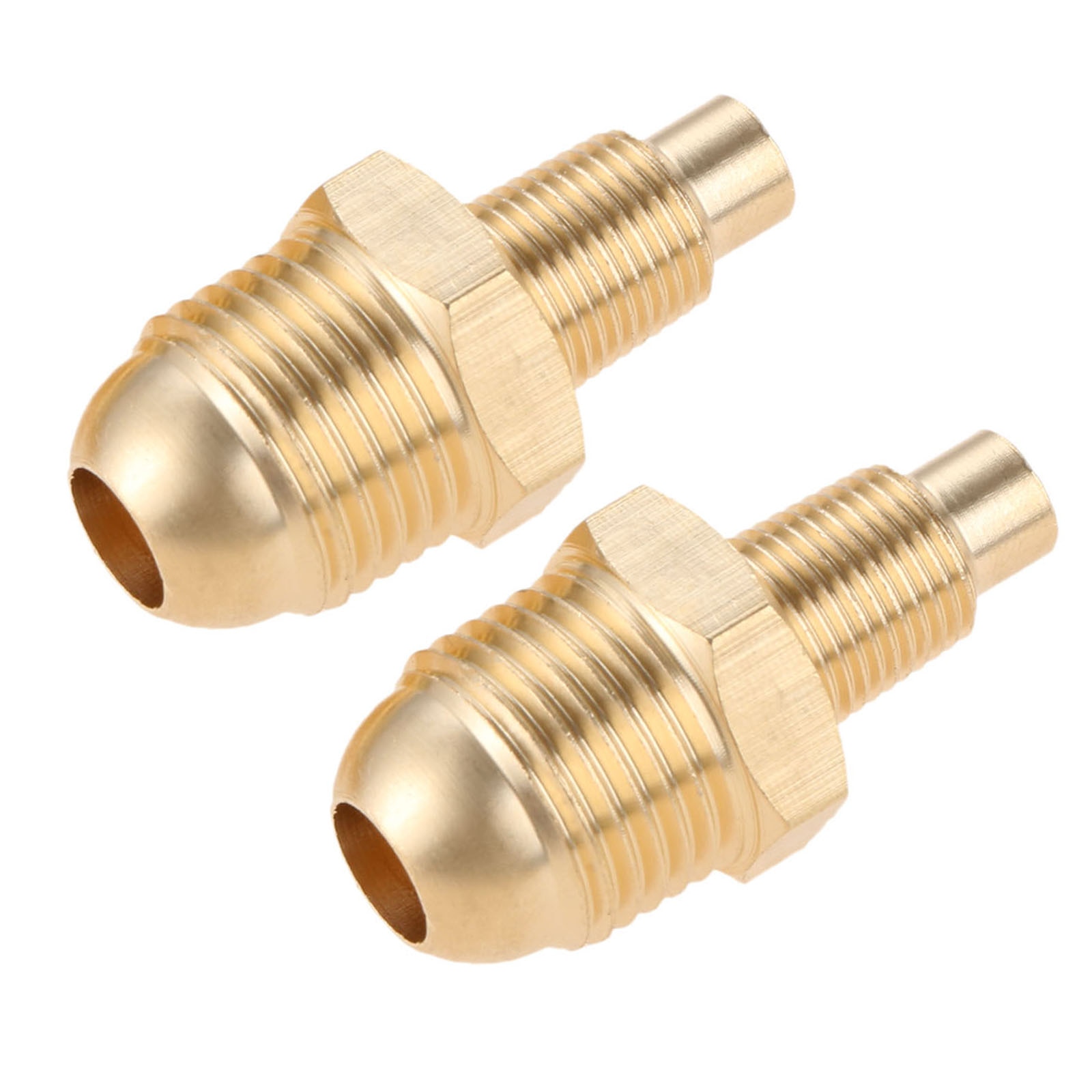 2PCS Propane Orifice Connector Brass Tube Fitting 3/8" Flare x 1/8" Mnpt for Casting Cooking Stove Grill Turkey Pot Cooker
