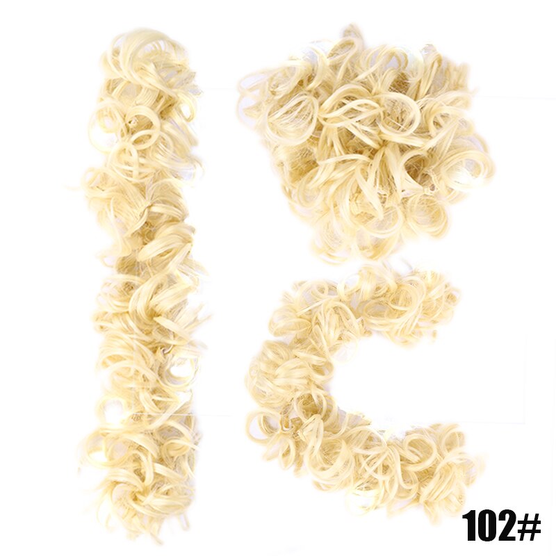 Xnaira Synthetic Hair Bun Messy Chignon WIth Rubber Band Updo Donut Roller Scrunchie Hair Pieces For Women High Temperture Fiber: 102