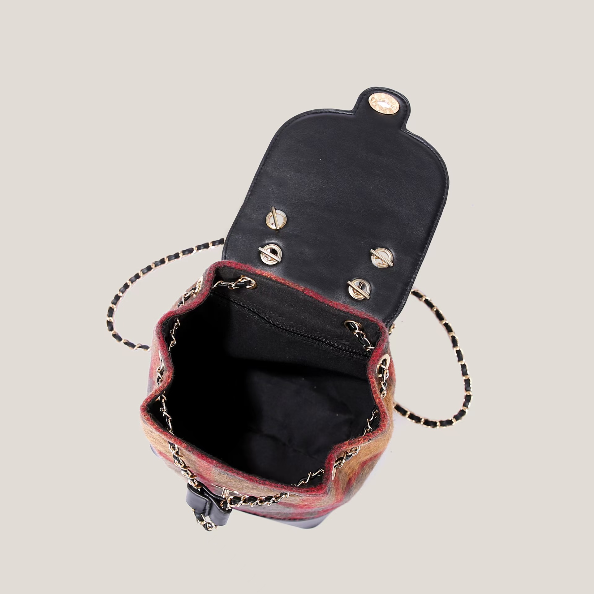 Mochila De lana coreana para niñas, bolsa universitaria, a la , otoño e invierno, 2024