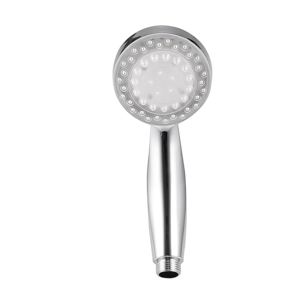 Pommeau de douche à 5 lumières, 7 couleurs, romantique, magique, pluie, simple, rond, pour bain d'eau, salle de bains