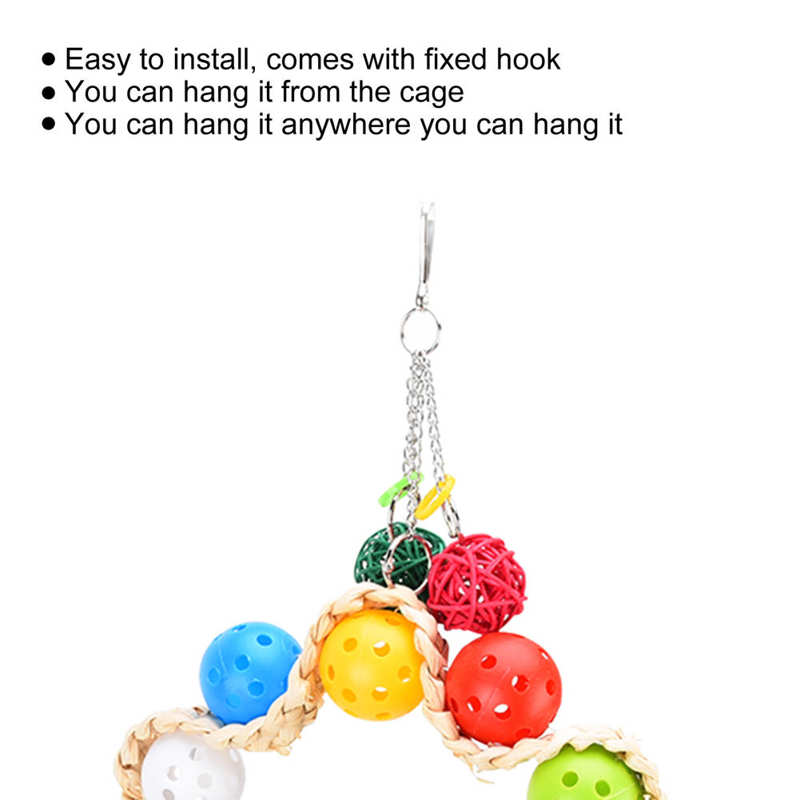 Vogel Opknoping Swing Maïs Blad Materiaal Papegaaien Schommel Speelgoed Voor Papegaaien Voor Huisdier Vogels