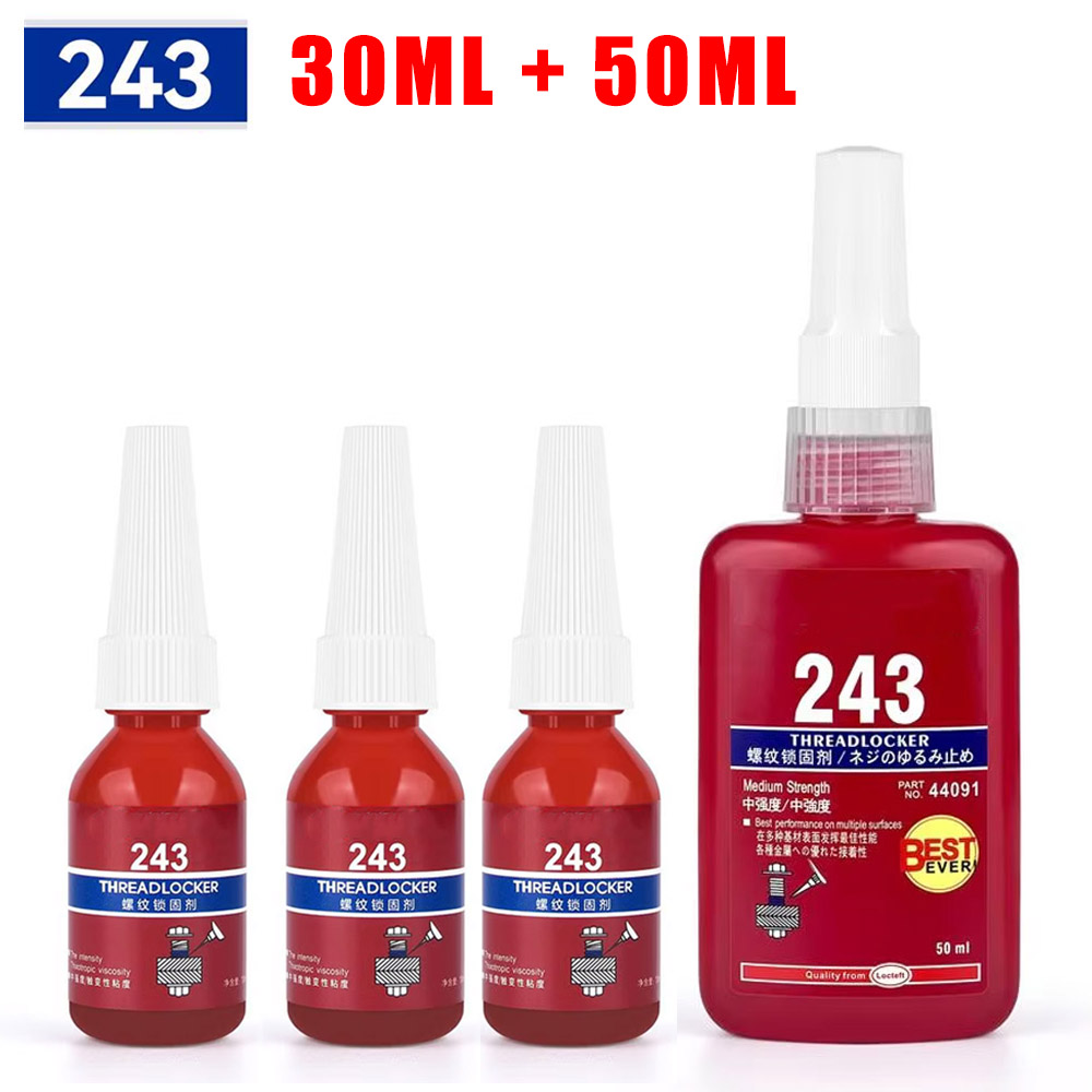 Threadlocker 243 Pegamento líquido azul para tornillos Agentes de bloqueo de rosca Bloqueo Extra fuerte Selladores adhesivos de sellado antisueltos ajustados: Azul